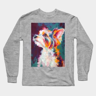 Biver - oil painting on canvas with palette knife. Long Sleeve T-Shirt